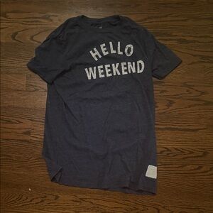 Hello Weekend Kids Short Sleeve Tee - Navy